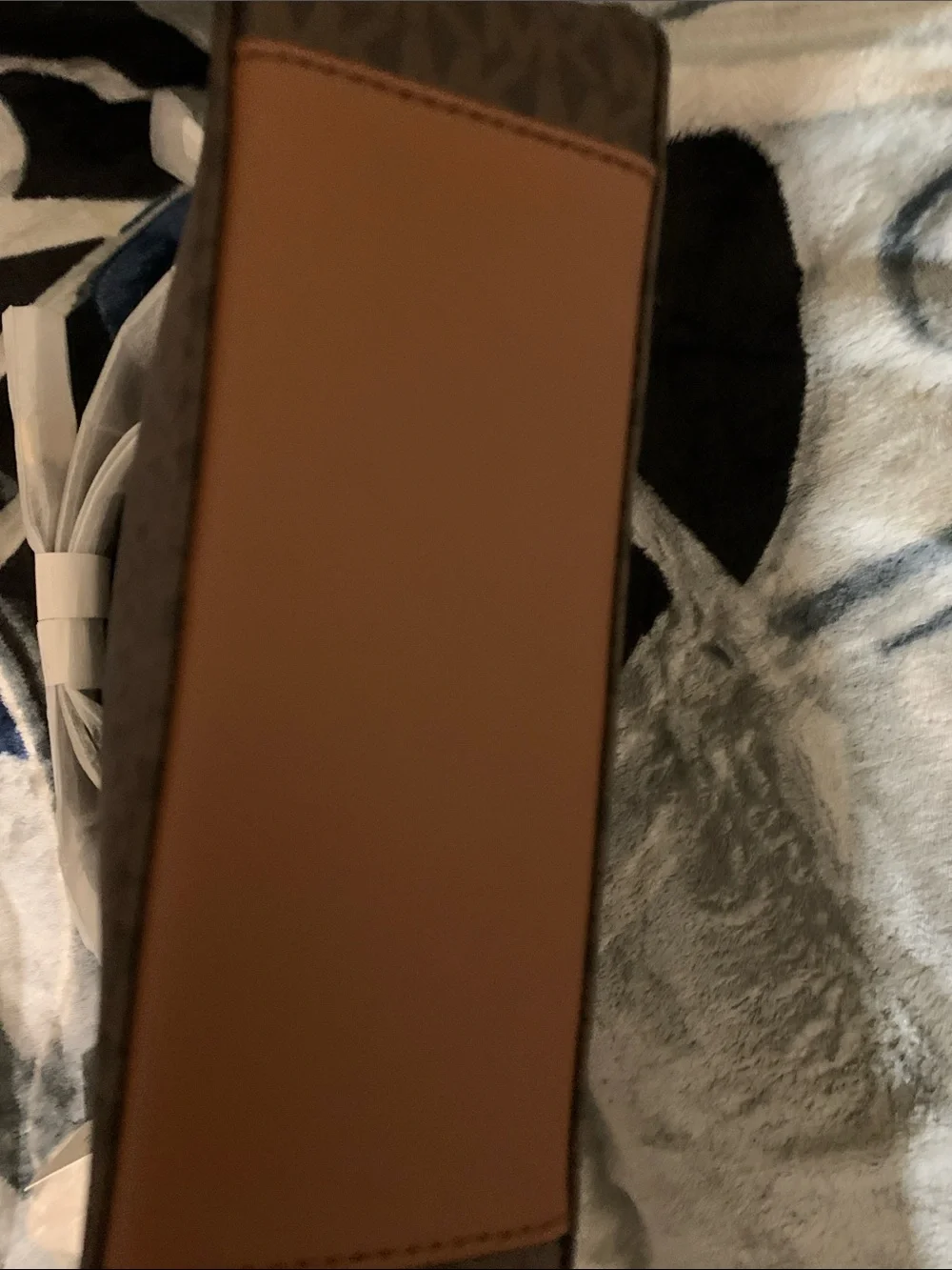 Michael Kors Dark Brown Signature Messenger Bag with Gold Logo